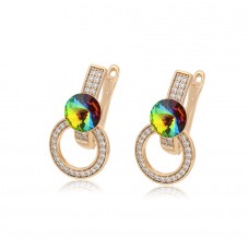 Klasiski Swarovski  auskari  ar  mirdzošiem kristāliem